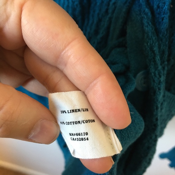 Sparrow for Anthropologie Teal Cardigan - Picture 4 of 6